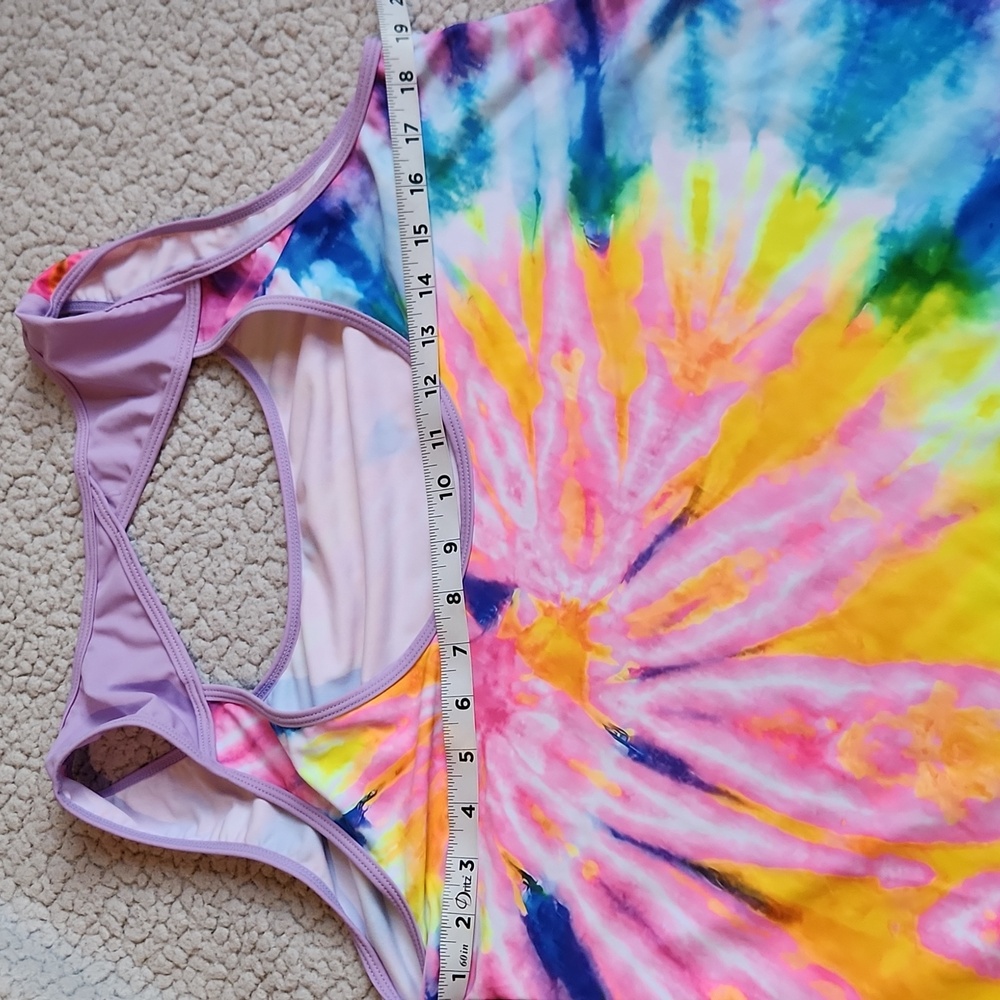 Modlily Vibrant Multicolor, Colorful Tie-Dye Summer Beach Three Piece Bikini Set - Picture 5 of 12